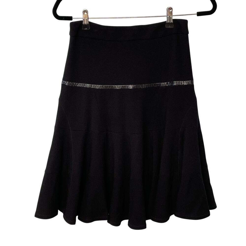 Karen Millen Skirt Size 4 Black A Line Exposed Zipper Whimsygoth